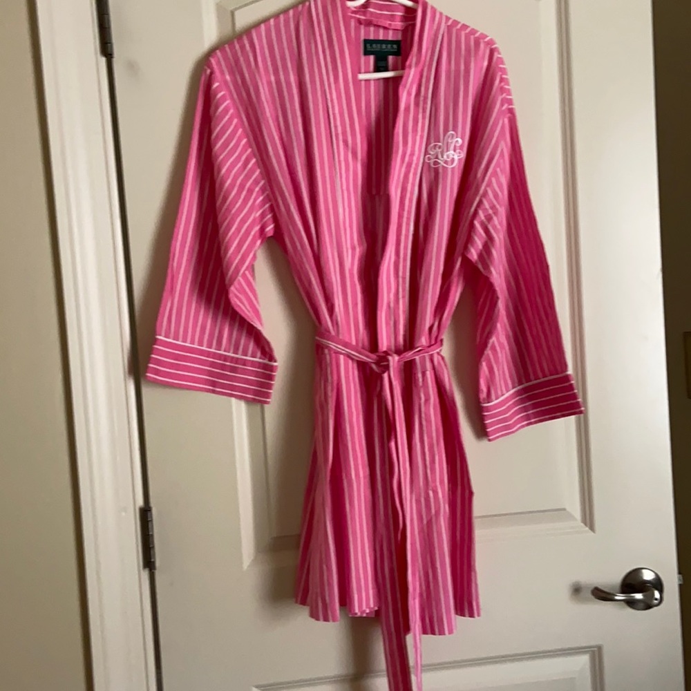 Pink Ralph Lauren cotton robe